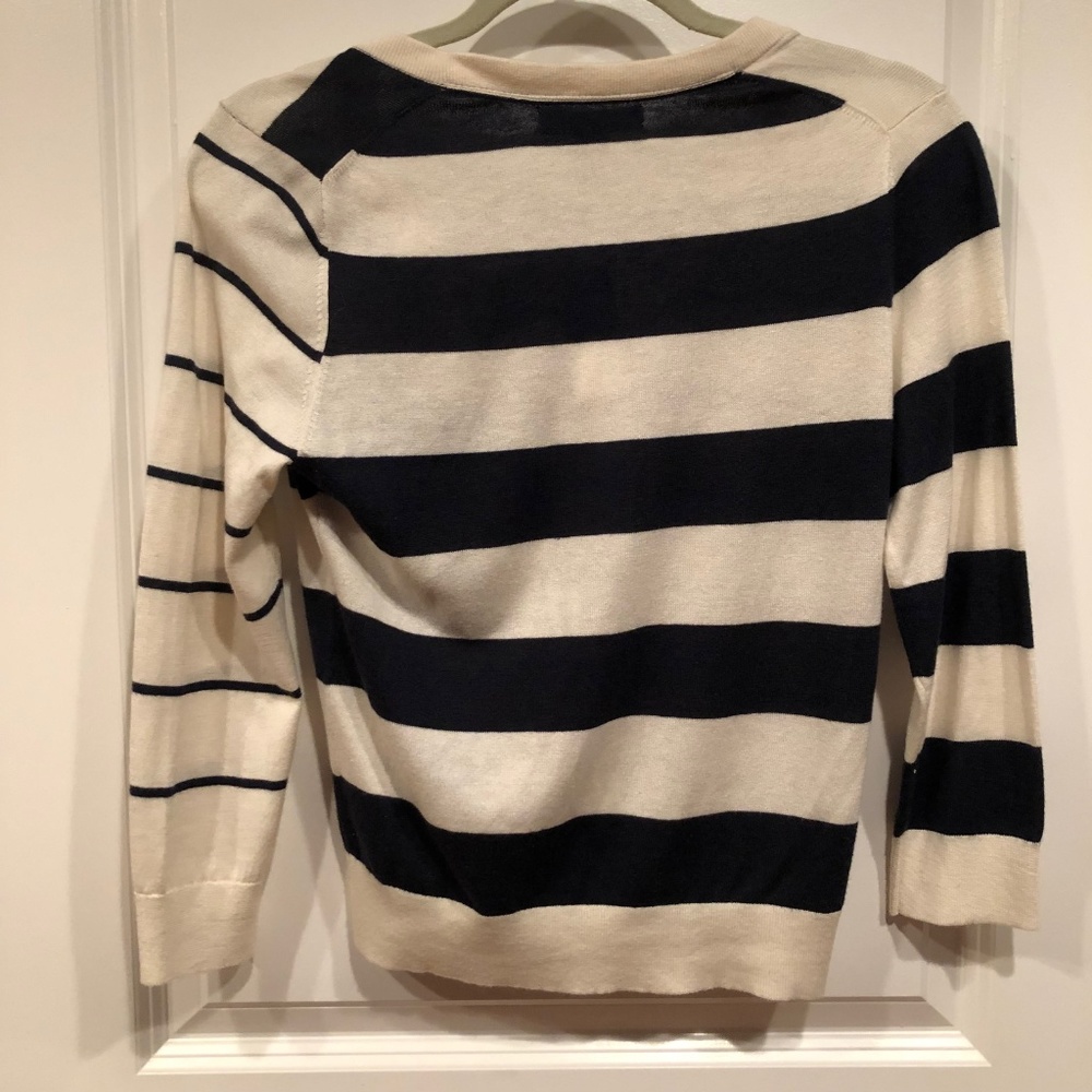 Banana republic SM cream and navy striped sweater - Picture 5 of 6